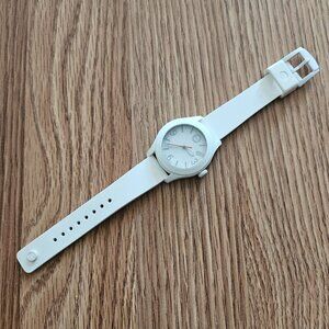 ESQ Movado Women Wristwatch White Rubber Strap Quartz Analog Wrist Watch